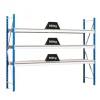 PROREGAL Weitspannregal Maximus Pro Grundregal HxBxT 200 x 200 x 60 cm 4 Ebenen Spanplatten Fachboden Fachlast 690 kg Lichtblau & Lichtgrau