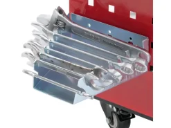 PROREGAL Werkzeugwagen HxBxT 73x90x35cm Rollwagen Werkstattwagen Rollen Handgriff 3 Ladeflächen Lochraster Stahl* Aufbewahrung