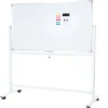 PROREGAL Whiteboard HxBxT 186x186x56 cm Mobil Rollbar Inkl. Zubehör Magnettafel Memoboard Pinnwand
