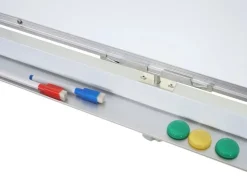 PROREGAL Whiteboard HxBxT 186x186x56 cm Mobil Rollbar Inkl. Zubehör Magnettafel Memoboard Pinnwand