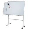 PROREGAL Whiteboard HxBxT 167x186x57 cm Mobil Rollbar Inkl. Zubehör Mit Ausziehbarer Tafel Magnettafel Memoboard Pinnwand* Pinnwände