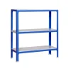 PROREGAL Wohnregal Living Koala Metal mit 3 Fachböden HxBxT 90 x 80 x 40 cm Fachlast 150 kg Blau/Weiß* Büroregale