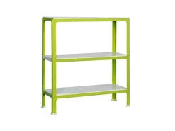 PROREGAL Wohnregal Living Koala Metal mit 3 Fachböden HxBxT 90 x 80 x 30 cm Fachlast 150 kg Grün/Weiß* Büroregale