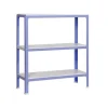 PROREGAL Wohnregal Living Koala Metal mit 3 Fachböden HxBxT 90 x 80 x 40 cm Fachlast 150 kg Lila/Weiß