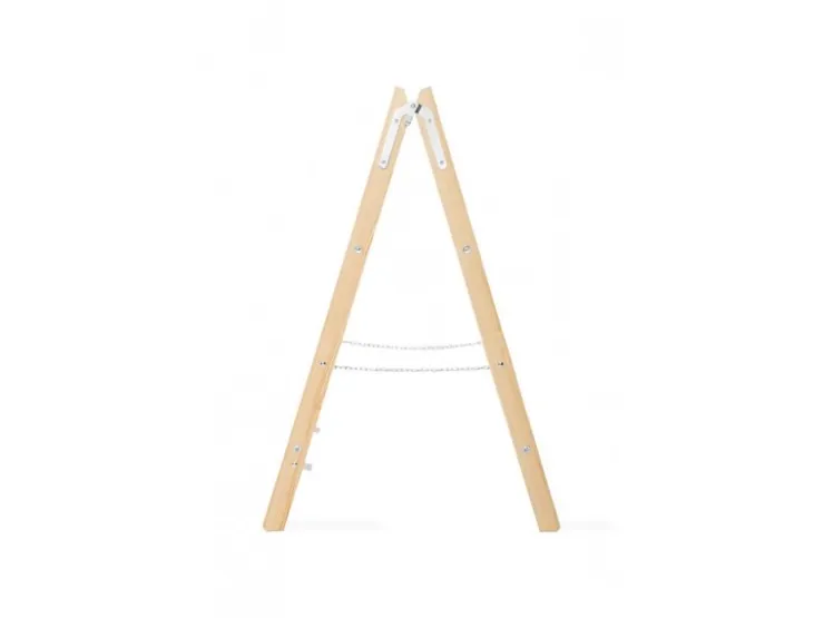 PROREGAL Wood Double Giraffe Holz-Sprossen-Stehleiter mit Sicherheitskette 2 x 5 Sprossen 163 cm Hoch Trittleiter Bockleiter Sprossen-Doppellleiter* Leitern