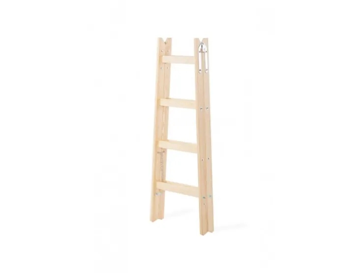 PROREGAL Wood Double Giraffe Holz-Sprossen-Stehleiter mit Sicherheitskette 2 x 5 Sprossen 163 cm Hoch Trittleiter Bockleiter Sprossen-Doppellleiter* Leitern