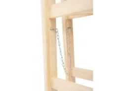 PROREGAL Wood Double Giraffe Holz-Sprossen-Stehleiter mit Sicherheitskette 2 x 6 Sprossen 192 cm Hoch Trittleiter Bockleiter Sprossen-Doppellleiter* Leitern