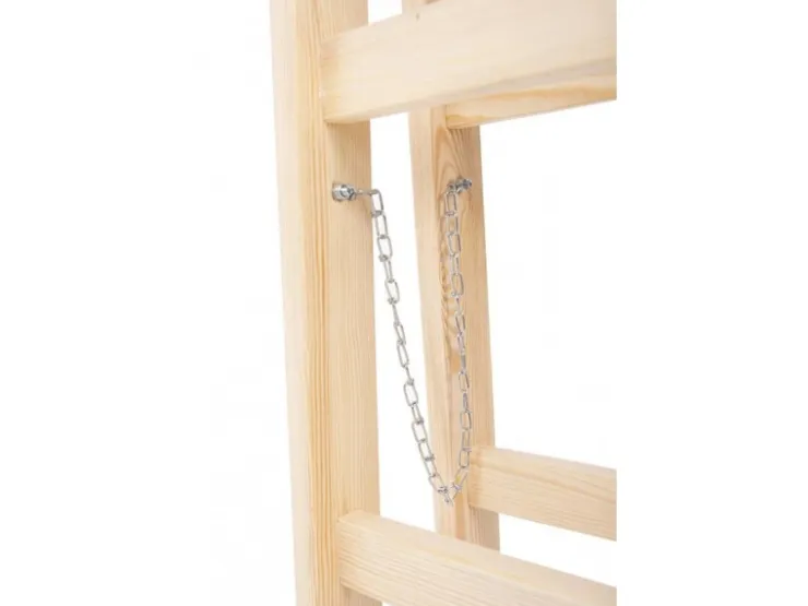 PROREGAL Wood Double Giraffe Holz-Sprossen-Stehleiter mit Sicherheitskette 2 x 6 Sprossen 192 cm Hoch Trittleiter Bockleiter Sprossen-Doppellleiter* Leitern