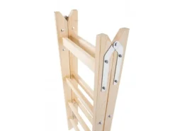 PROREGAL Wood Double Giraffe Holz-Sprossen-Stehleiter mit Sicherheitskette 2 x 6 Sprossen 192 cm Hoch Trittleiter Bockleiter Sprossen-Doppellleiter* Leitern