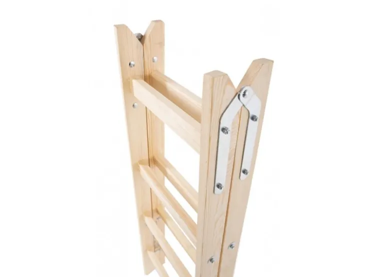 PROREGAL Wood Double Giraffe Holz-Sprossen-Stehleiter mit Sicherheitskette 2 x 6 Sprossen 192 cm Hoch Trittleiter Bockleiter Sprossen-Doppellleiter* Leitern