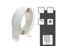 PROTEKTOR Kantenprofil Rolle 30,4m Papier Weiß Fugenband Trockenbau