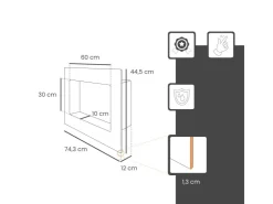 PROTEKTOR Wandnische Befliesbar 30cm x 60cm Polysterol Anthrazit