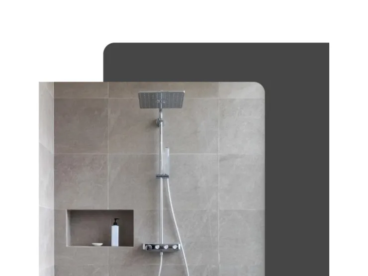 PROTEKTOR Wandnische Befliesbar 30cm x 60cm Polysterol Anthrazit