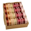 Präsent Geschenkband Weihnachten Kupfer Gold Bordeaux