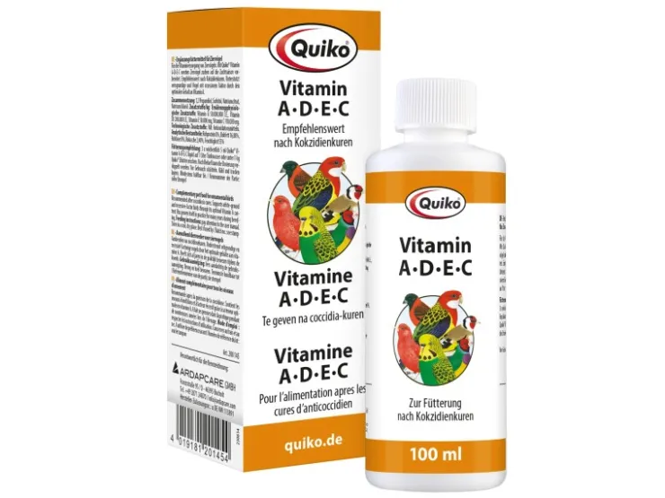 Quiko Vitamin A-D-E-C Vitaminversorgung für Ziervögel 100 ml* Vogeltränken