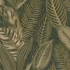 Rasch Vliestapete African Queen III Blätter Dunkelgrün 10,05 x 0,53 m* Dekorative Tapeten