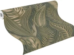Rasch Vliestapete African Queen III Blätter Dunkelgrün 10,05 x 0,53 m* Dekorative Tapeten
