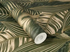 Rasch Vliestapete African Queen III Blätter Dunkelgrün 10,05 x 0,53 m* Dekorative Tapeten