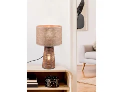 Reality Design-Tischleuchte Straw 1-flammig Braun 24 cm x 24 cm* Weitere Regale