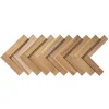 Rebel of Styles Holzverblender UltraWood Teak Herringbone 37,5 cm x 18 cm Braun