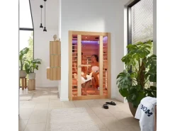 Home Deluxe Redsun Deluxe Infrarotkabine PLUS Tannenholz Natur M