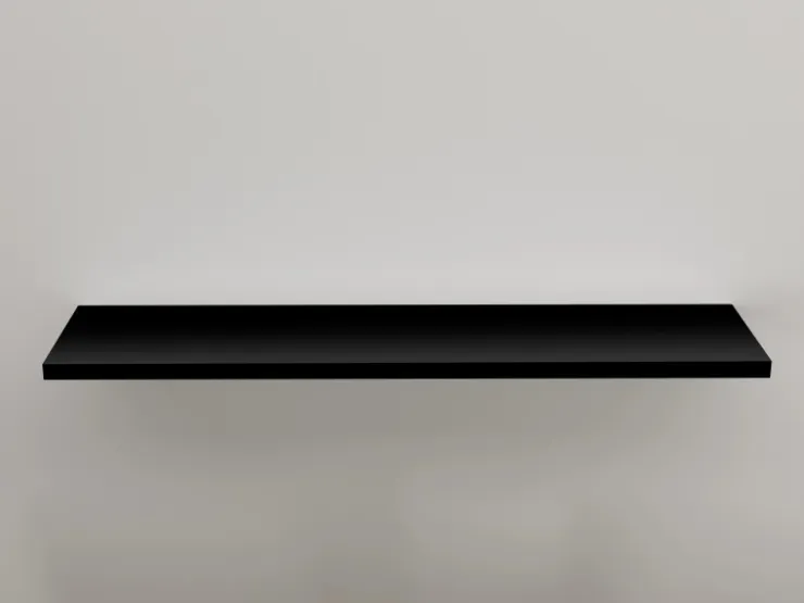 Regalboden aus Melaminbeschichteter Spanplatte 200 cm x 50 cm x 1,6 cm Schwarz