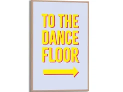 Reinders Gerahmtes Bild Dancefloor Man Cave 30 cm x 20 cm Gelb
