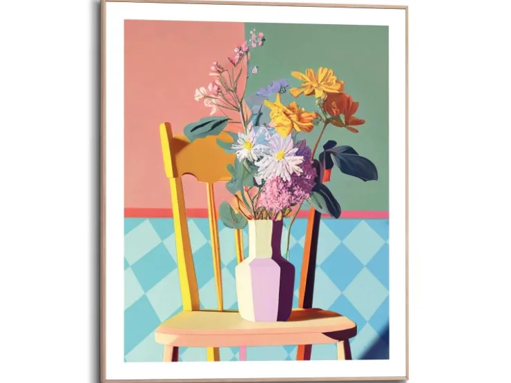 Reinders Gerahmtes Bild Floral Chair für Wohnzimmer 50 cm x 40 cm Mehrfarbig* Bilder