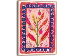 Reinders Gerahmtes Bild Leaf Creation für Wohnzimmer 40 cm x 30 cm Rot* Bilder