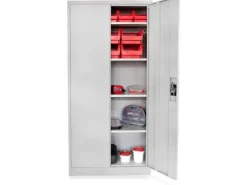 rikta Metallschrank 2-türig (B x T x H) 80 x 40 x 168 cm RAL 7035 Lichtgrau