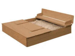 roba Sandkasten in aus Holz mit Sitzbank Klappbar* Sitzbänke