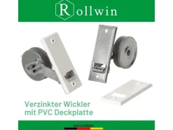 Rollwin Rolladen Gurtwickler Unterputz 105mm Lochabstand Mit 7m Gurt 23mm Rolladengurt Weiß Rollo Wickler Mit Abdeckblende Rollladen Aufwickler* Rollos