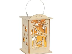 Saico Laterne Christi Geburt mit Doppelfunktion ca. 16 cm x 12 cm x 12 cm