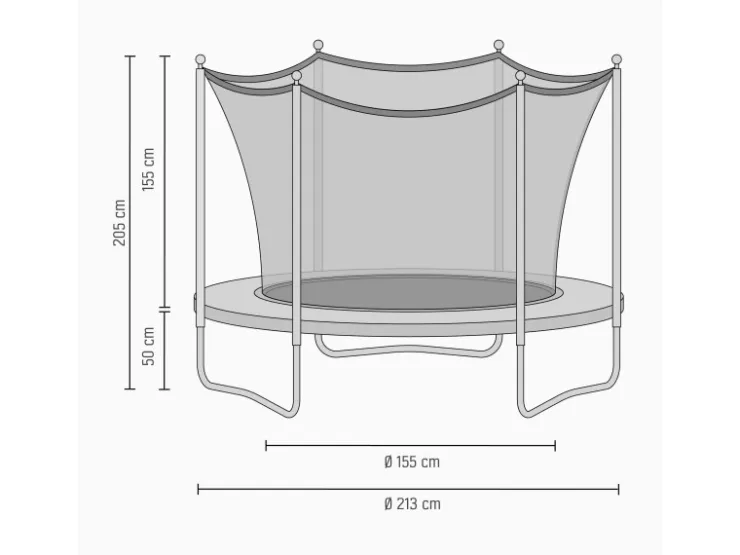 Salta Trampolin Comfort Edition Ø 213 cm Schwarz