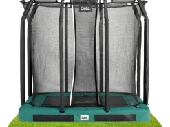 Salta Trampolin Premium Ground 214 cm x 153 cm Grün* Leitern