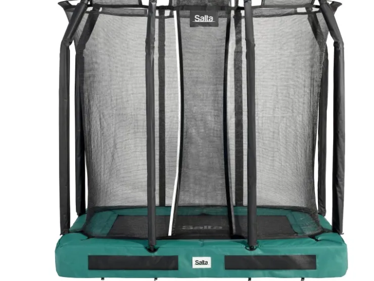 Salta Trampolin Premium Ground 214 cm x 153 cm Grün* Leitern