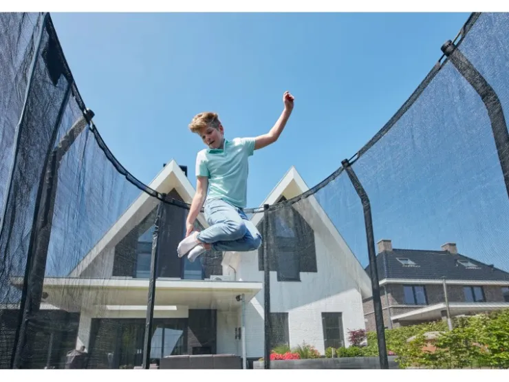 Salta Trampolin Premium Ground 214 cm x 153 cm Grün* Leitern
