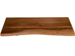 SAM Holzplatte Arya mit Echter Baumkante Einseitig 90 x 30 cm Akazienholz Nussbaum* Regale Massivholz