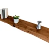 SAM Holzplatte Arya mit Echter Baumkante Einseitig 140 x 30 cm Akazienholz Nussbaum* Regale Massivholz|Sideboards