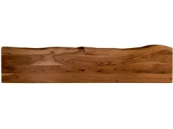 SAM Holzplatte Arya mit Echter Baumkante Einseitig 140 x 30 cm Akazienholz Nussbaum* Regale Massivholz|Sideboards