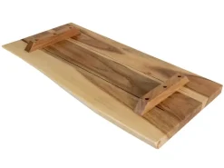 SAM Holzplatte Arya mit Echter Baumkante Einseitig 60 x 30 cm Akazienholz Natur* Regale Massivholz