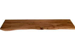 SAM Holzplatte Arya mit Echter Baumkante Einseitig 120 x 30 cm Akazienholz Nussbaum
