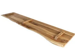 SAM Holzplatte Arya mit Echter Baumkante Einseitig 120 x 30 cm Akazienholz Natur* Regale Massivholz