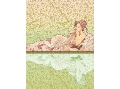 Sanders & Sanders Fototapete Jugendstil Grün und Altrosa 200 x 280 cm 611836* Fototapeten