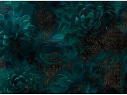 Sanders & Sanders Fototapete Blumen Petrolgrün 400 x 280 cm 611862
