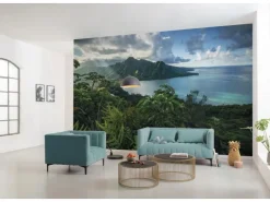 Sanders & Sanders Fototapete Tropische Insel Grün und Blau 450 x 280 cm 612698* Fototapeten
