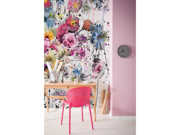 Sanders & Sanders Fototapete Blumen Malen Multicolor 200 x 250 cm 611881