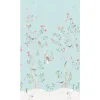 Sanders & Sanders Fototapete Blumen und Vögel Hellblau 53 cm x 2,8 m 640213* Fototapeten