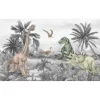 Sanders & Sanders Poster Dinosaurier Grau 0,75 x 1,7 m 601263
