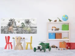Sanders & Sanders Poster Dinosaurier Grau 0,75 x 1,7 m 601263